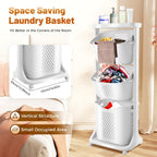 3-Tier Rolling Laundry Basket Organizer Sorter with Wheels, Vertical Removable Dirty Clothes Laundry Hamper Cart for Laundry Room Organization Dorm, Closet, Bathroom