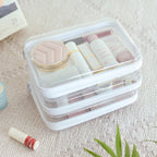 CoiiJoii 6PCS Clear Hard Shell Zipper Case,Portable Cosmetic Bag with Zipper,Kid's Toy Storage Organizer Bins,Hard Plastic Case,Clear Bags for Organizing