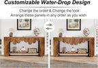 IBF 63” Long Entryway Table, 2-Tier Console Table with Storage, Farmhouse Wooden Rectangular Sofa Table Behind The Couch, Modern Entry Table for Hallway Entrance Foyer Home Living Room, Rustic Brown