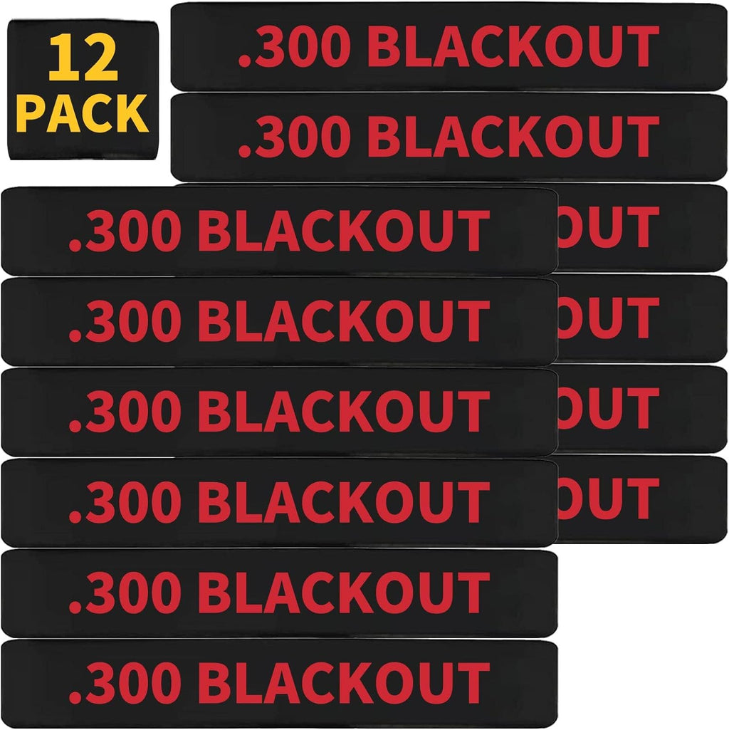 12 Pack Miaozhun .300 Blackout Magazine Marking Bands 300 BLK Magazine Caliber Identification