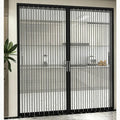 Clear Folding Interior Transparent Accordion Door for Apartment, No Drill Room Divider Privacy Doors for Kitchen Bedroom, Easy to Clean(140x220cm(55"x87"))