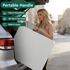 Folding Table 2 Pack, 6FT Folding Table Portable with Built-in Handle, Heavy Duty Plastic Table with Steel Legs Supports to 300lbs, Suitable for Party, Camping, Events Indoor&Outdoor Use, White