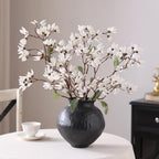 YXZZWL 4 PCS Artificial Magnolia Champaca Flowers for Vase - 36" Fake Silk Champaca Magnolia Stem Flower, Faux Plant Branches for DIY Bouquet, Kitchen, Farmhouse, Mantel, Home Decor (White)