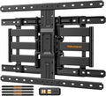 Perlegear Ultra Slim TV Wall Mount 1.1" Low Profile for 42-90" TVs, Fits 16"/24" Studs, Full Motion TV Mount Wall Bracket with Dual Articulating Arms, Swivel, Tilt, Max VESA 600x400mm, Holds 132lbs