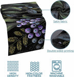 Purple Barrier Bed Runners for Queen Size Beds, Decorative Bed Throws for Foot of Beds, Luxury Bedding Protector Slipcover Vintage Abstract Art Botanical Leaves Bedrunners & Scarves for Hotel, 94"x20"
