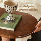 YUNMUARY-C Shaped End Table Solid Wood C Side Table for Couch Black Small Bedside Table Wood Nightstand Modern End Tables Living Room Space-Saving Small Coffees Tables Wooden Side Tables for Bedroom