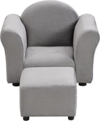 Chair, Upholstered Couch with Ottoman