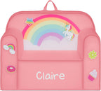 Delta Children Personalized Mix & Match Cozee Kids Chair with Interchangeable Patches, Rainbow