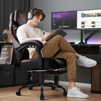 VITESSE Big and Tall Gaming Chair 400lb Capacity with Footrest, Racing-Style High Back Video Game Chair for Adults, PU Leather Computer Chair with Oversized Headrest for Gaming and Work