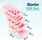 Souper Cubes Silicone Freezer Molds Gift Set, Cotton Candy | 2 Tbsp, 1/2 Cup, 1 Cup and 2 Cup Silicone Molds for Food Set, Perfect for Freezing Soup, Grains, Proteins, Herbs and More