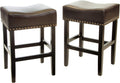 Christopher Knight Home Lisette Backless Counter Stools, 2-Pcs Set, Brown