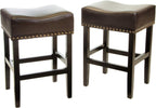 Christopher Knight Home Lisette Backless Counter Stools, 2-Pcs Set, Brown