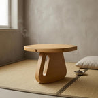 Wooden Mindfulness Stool Two-Piece Meditation Stool Oval Seat Exercise Accessory for Balance Training