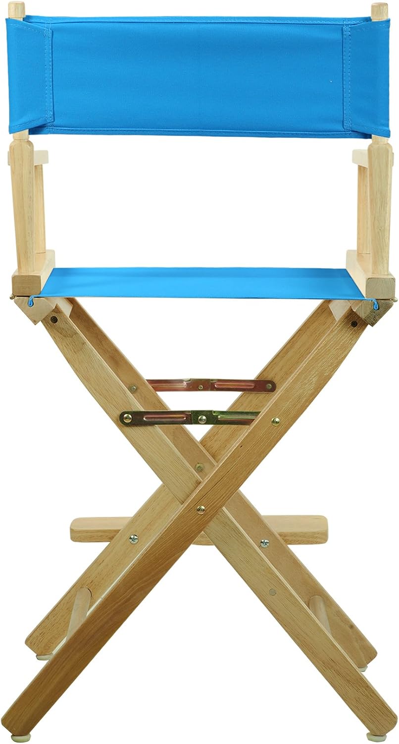Casual Home 220-00/021-27 Director Chair 24" - Counter Height Natural Frame/Turquoise Canvas