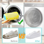 2PCS Shoe Washing Machine Bag With Self-Locking Zipper,Heavy Duty Laundry Shoe Bag for Washing Machine Washer & Dryer,Reusable Shoe Washing Bag for Sneakers Tennis Shoe,Large Shoe Cleaning Bag,Yellow