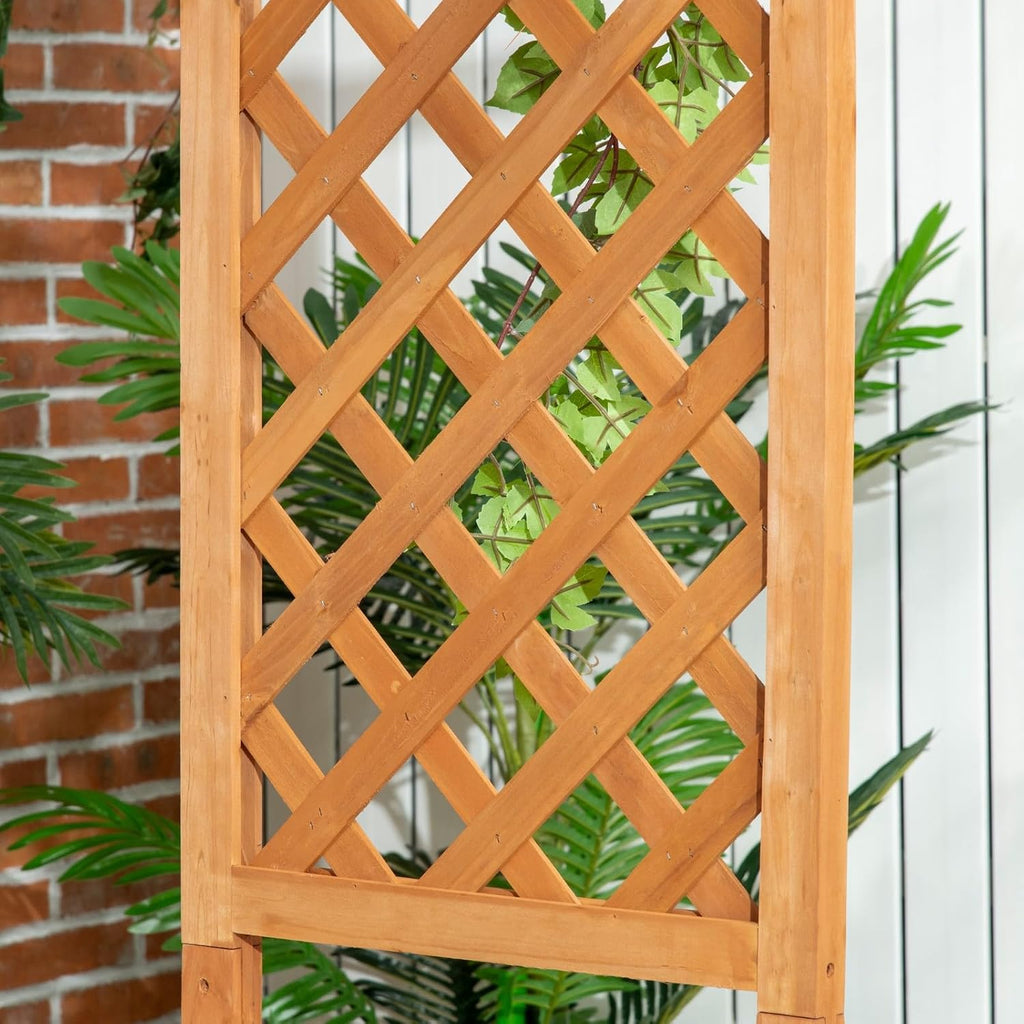 Patio Garden Bench for 2 Person for Vines/Climbing Plant, Brown