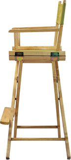 Casual Home 30" Director's Chair Natural Frame-with Olive Canvas, Bar Height