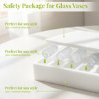 12 Pack Bud Vase in Bulk - BEAHOT Clear Flower Vases for Wedding Decorations, Glass Vase for Table Decorations, Small Vase for Home, Mother's Day, Centerpieces, Party, Office (Clear)