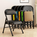 Folding Stools -Metal Chairs,Commercial Event Seat,Heavy Duty All Steel Frame,for Home,Office,Wedding, Banquets(1-Pack)(Green)