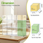 Jumyee 3-Tier Acrylic Tea Bag Organizer Holder, No Assembly Required, Portable Tea Organizers and Storage, Vertical Tea Organizer Counter, Coffee & Tea Station Display Rack for Home Office