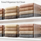 Acrylic Shelf Dividers for Closet Organization: 10" Tall Clear Closet Dividers for Shelves - Free-Standing Shelf Separators for Clothes Sweater Purse