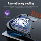 Metal Cooling Dust Cover for PS5 M.2 SSD Expansion Slot Radiator with New Vent (Gray)