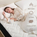 Moccona 12 Inch Full Size Mattresses, Memory Foam Hybrid Mattress in a Box with Independent Spring, Soft and Comfortable, Pressure Relief, CertiPUR-US Certified, Medium