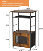 X-cosrack Coffee Bar Station, 3-Tier Small Coffee Stand Station with Storage, Farmhouse-Style Kitchen Microwave Stand Featuring 1-Door Cabinet for Living Room, Entryway, Kitchen
