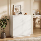 amunrbrek 31.5" Minimalist Buffet Cabinet, Sideboard with Storage, White
