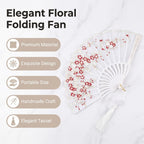 Folding Fans Hand Fan Foldable: Handheld Fan Chinese Folding Fans for Women Wedding Decoration Dancing Party