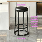 Backless Counter Stools, Mid-Century Modern Counter Stools, Office Chair, Comfortable Upholstered, for Pub Coffee Home Dinning Kitchen Island(Browns,65cm/26in)