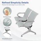 Reception Chairs Waiting Room Chair - Set of 2 Lobby Furniture with Arms Reception Bench for Airport Office Business Bank Hospital (2-Seat)