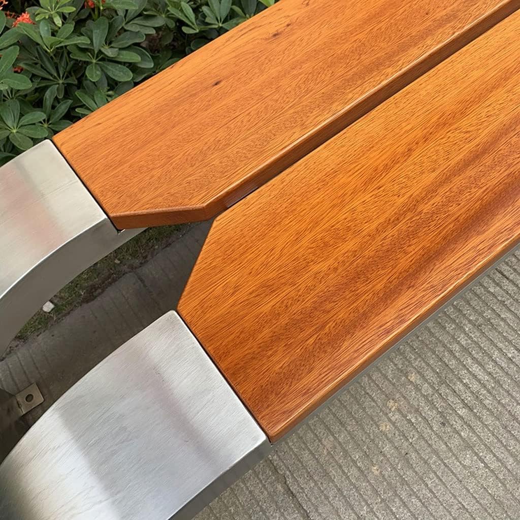 Patio Benches for Outdoors Creative Simple Outdoor Stainless Steel Bench Square Shopping Mall Rest Garden Viewing Leisure Seat Beach Chair Garden Benches for Outdoors