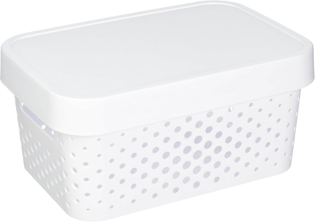 Curver 04760-N23-00 Infinity Storage Box Infinity Gepunktet 10,55x7,32x4,88in in White