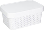 Curver 04760-N23-00 Infinity Storage Box Infinity Gepunktet 10,55x7,32x4,88in in White