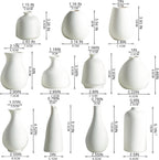 Ceramic Bud Vases, White Mini Vase Set of 11, Small Pottery Vases for Flowers Mini Ceramic Vases for Pampas Grass Vase Bulk for Wedding Table Centerpieces Decoration Boho Home Decor DIY Gift