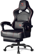 VITESSE Big and Tall Gaming Chair 400lb Capacity with Footrest, Racing-Style High Back Video Game Chair for Adults, PU Leather Computer Chair with Oversized Headrest for Gaming and Work