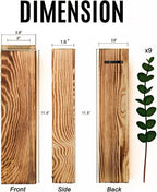 Wall Vases Set of 3 with Artificial Plants Wooden Hanging Planter Vases for Farmhouse, Modern & Rustic Home Decor Living Room, Bedroom, Kitchen, Office Decoration with Faux Greenery