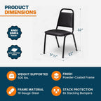 OEF Furnishings OEF9110-B/4 Banquet Chairs Premium Commercial Seating (4 Pack, Vinyl, Black, Black Frame)