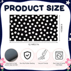 Nuanchu Large Polka Dot Classroom Rug 6.5 x 12.1 ft Black and White Classroom Carpet with Rubber Backing Non-Slip First Day of School Rugs for Playroom Nursery Preschool