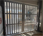 Acrylic Glass Sliding Folding Door with Aluminum Frame, Indoor Retractable Room Divider, Custom Size Privacy Panel Screen Partition, 80-86 Inches High