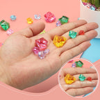 M METERXITY 1000-Pack Fake Ice Rocks, 6x9mm Fake Crushed Ice Acrylic Gems Diamonds for Vase Fillers/Fish Tank/DIY Crafts [Pink]