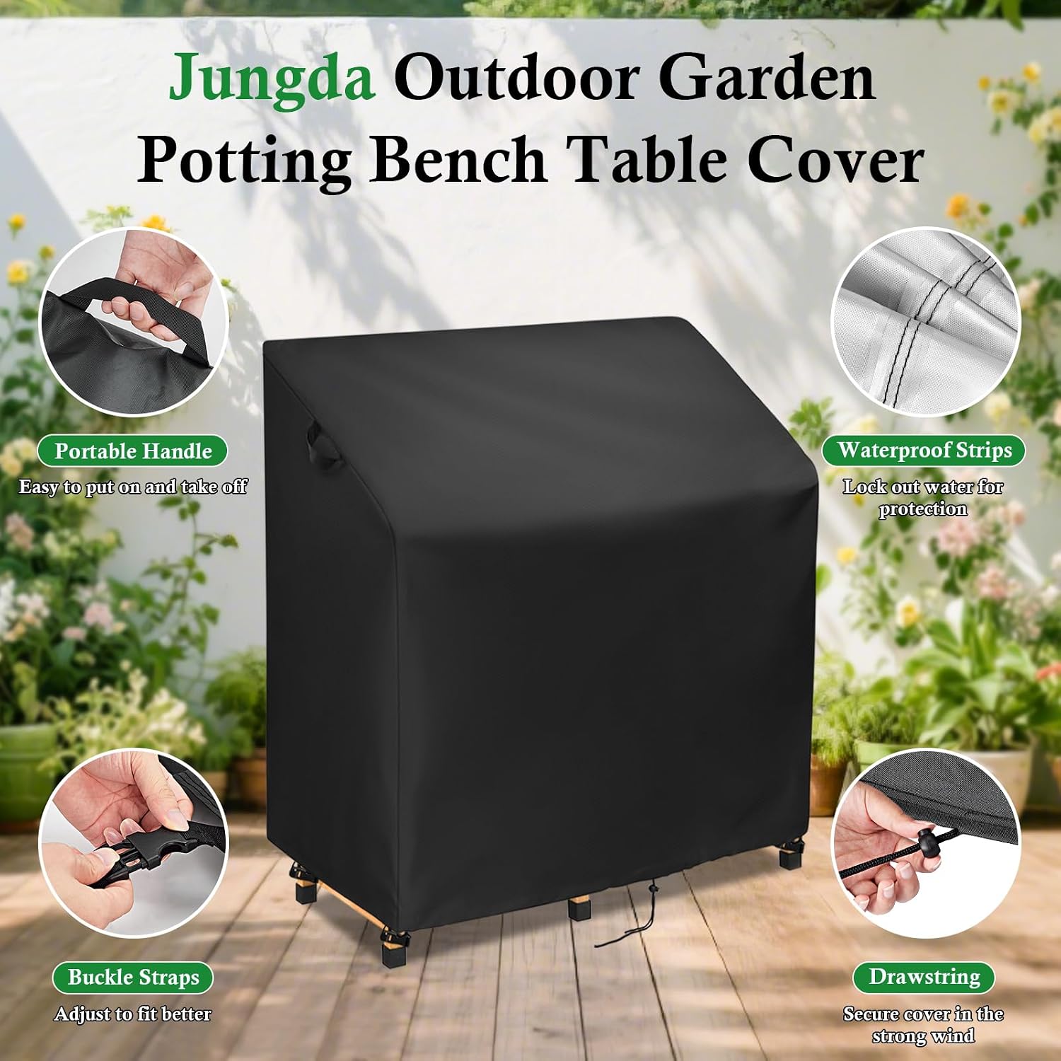 Outdoor Garden Potting Bench Table Cover, Universal Outdoor Potting Table Cover - 45 x 20 x 48 Inch
