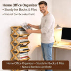 9-Tier Foldable Bamboo Shoe Rack - Slim Corner Shelf Portable Organizer with Tool-Free Setup for Entryway, Closet, Bedroom, Under-Bed Storage