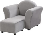 Chair, Upholstered Couch with Ottoman