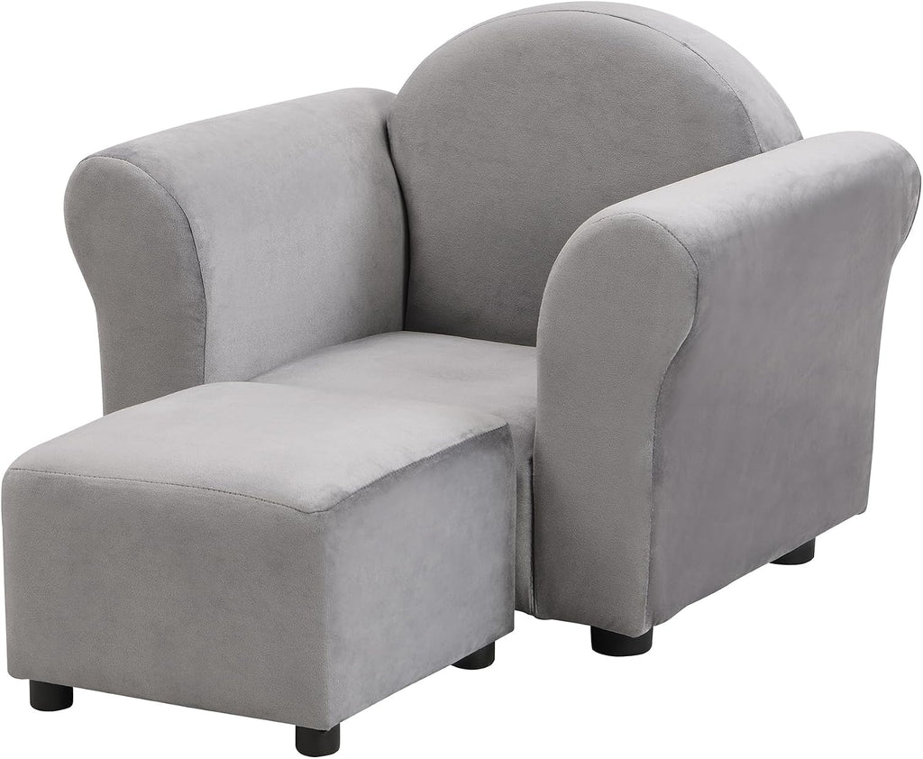 Chair, Upholstered Couch with Ottoman