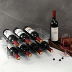 Wine Rack for Countertop, Fridge, Inside Cabinet, 3 Tier Plastic Tabletop Wine Bottle Holder, Water Bottle Organizer for Refrigerator, Pantry, Hold 9 Bottles