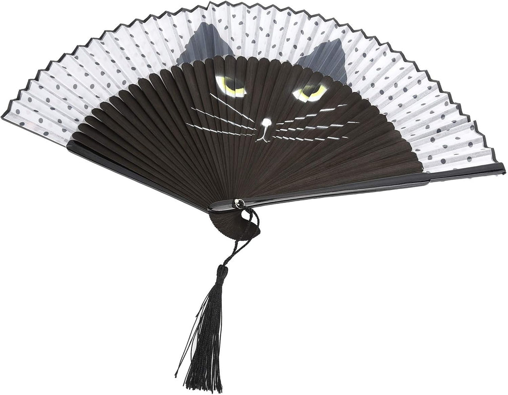 Bamboo Folding Fan, Portable Hand Held Japanese Style Fan with Natural Material, for Cooling Dancing Wedding Party Stage Performance Gift