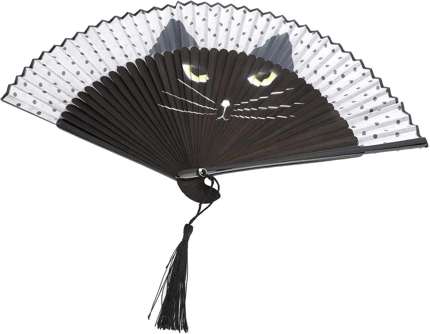 Bamboo Folding Fan, Portable Hand Held Japanese Style Fan with Natural Material, for Cooling Dancing Wedding Party Stage Performance Gift