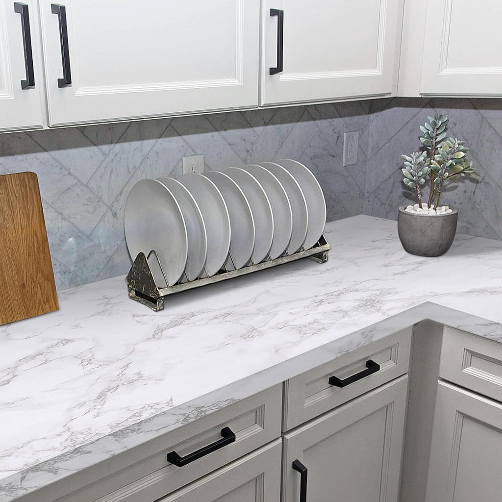 Abyssaly Marble Contact Paper for Countertops, White Gray Faux Marble Wallpaper Peel and Stick, Self Adhesive Removable Waterproof Wall Paper for Kitchen Backsplash 23.6" x 393.7"